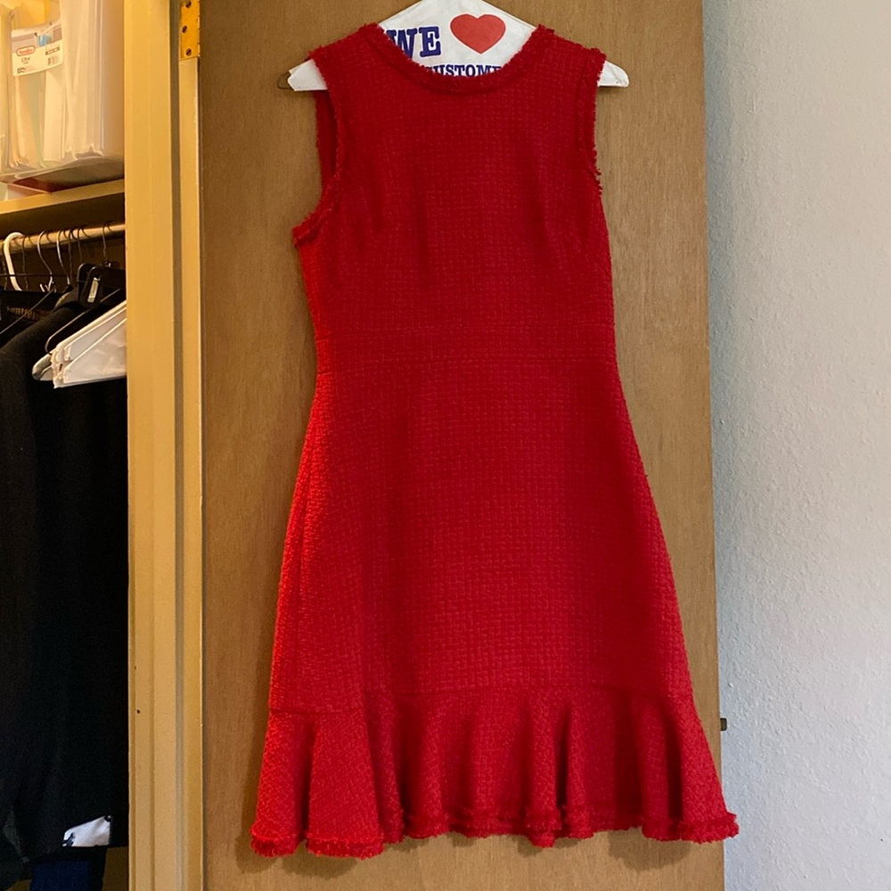 Kate Spade red knit flare dress
